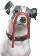 Jack Russell With Licorice Dog Figurine